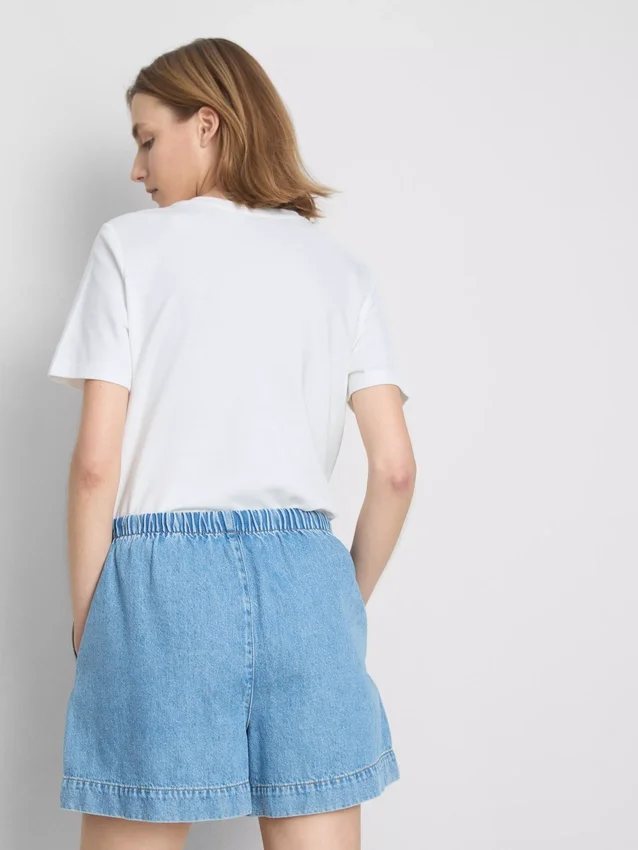 Pamut denim jogger rövidnadrág