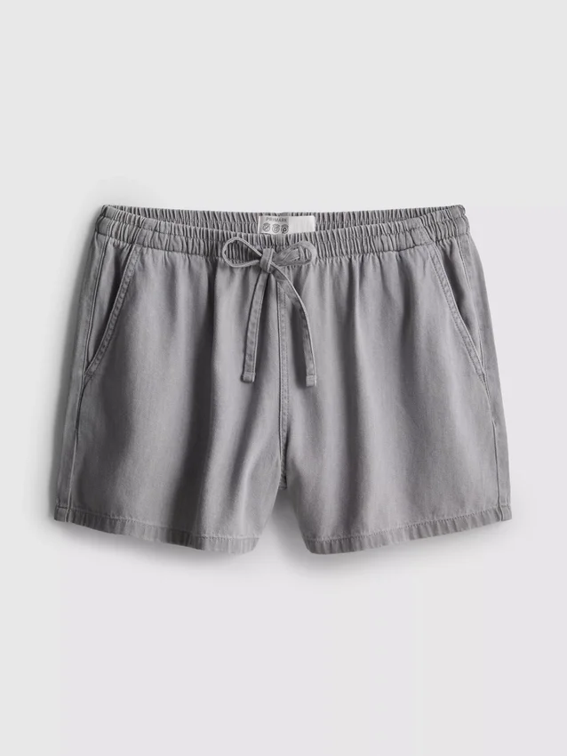 Pamut denim jogger rövidnadrág