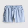 Pamut denim jogger rövidnadrág