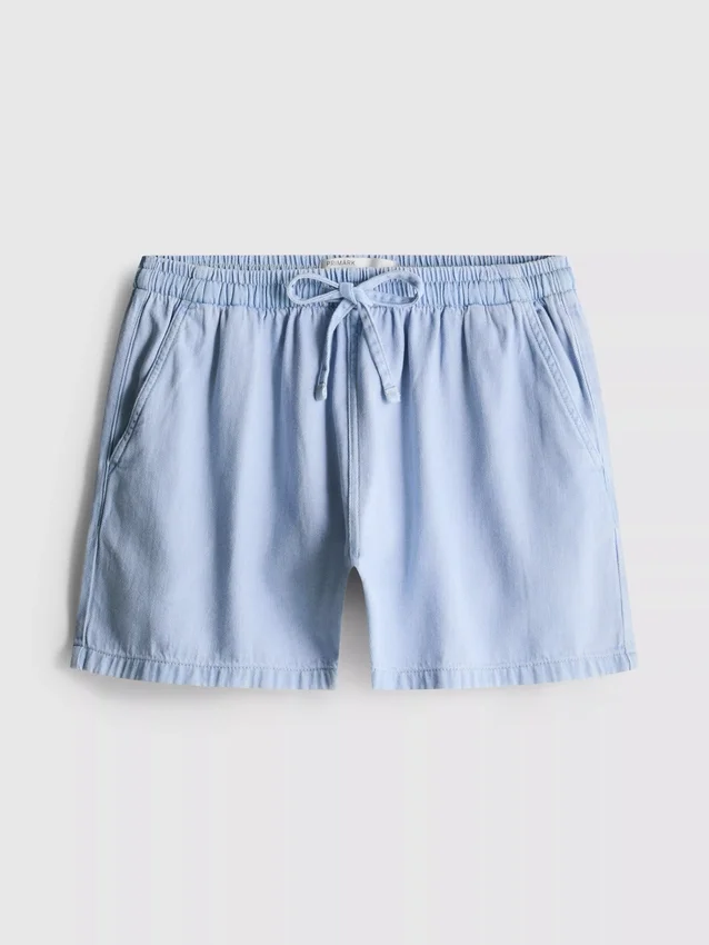 Pamut denim jogger rövidnadrág