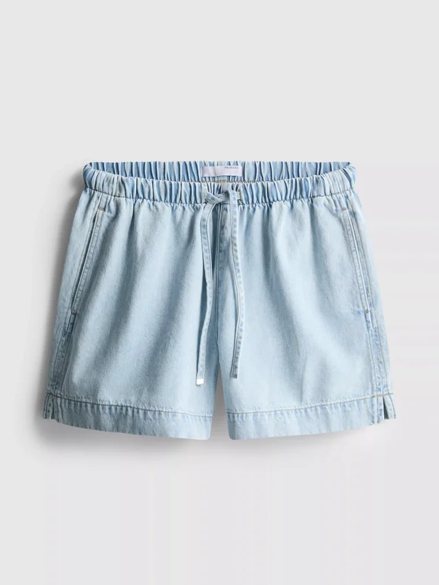 Pamut denim jogger rövidnadrág