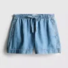 Pamut denim jogger rövidnadrág