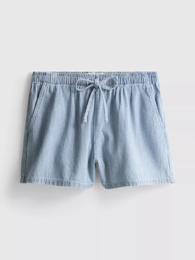 Pamut denim jogger rövidnadrág