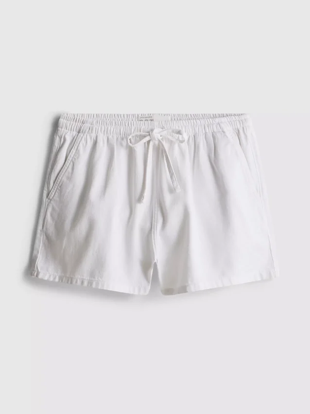 Pamut denim jogger rövidnadrág