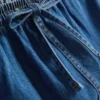Pamut denim jogger rövidnadrág