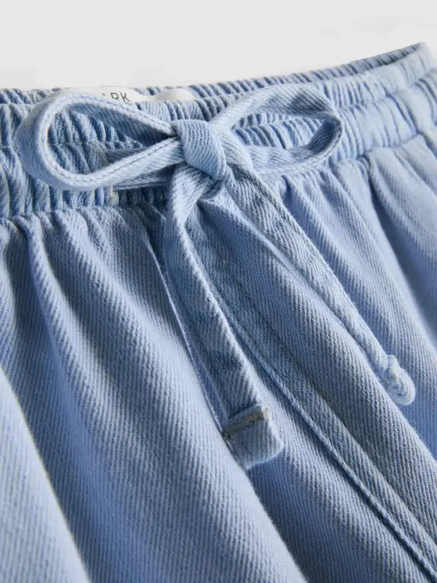 Pamut denim jogger rövidnadrág