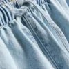 Pamut denim jogger rövidnadrág