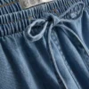 Pamut denim jogger rövidnadrág