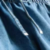 Pamut denim jogger rövidnadrág