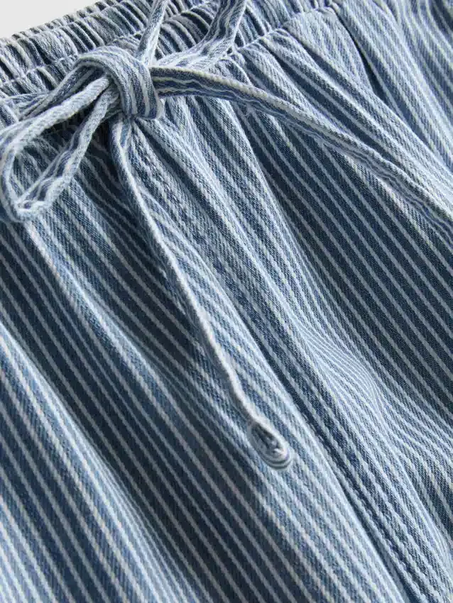 Pamut denim jogger rövidnadrág