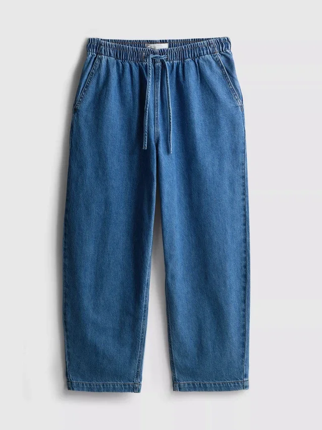 Pamut denim, keskeny szárú jogger farmer