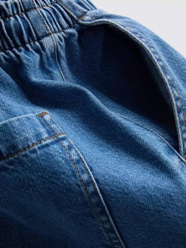 Pamut denim, keskeny szárú jogger farmer
