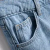 Pamut denim, közepes derékmagasságú, széles szárú farmer