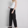 Pamut denim magas derekú, keskeny szárú farmer