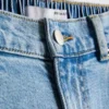 Pamut denim magas derekú, keskeny szárú farmer