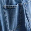 Pamut denim magas derekú, keskeny szárú farmer