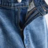 Pamut denim magas derekú, keskeny szárú farmer