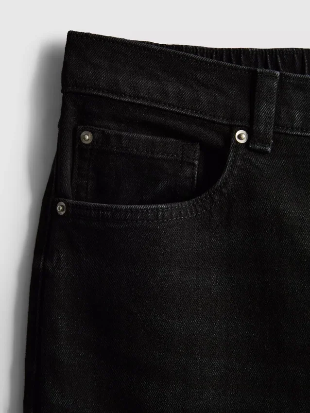 Pamut denim magas derekú, keskeny szárú farmer