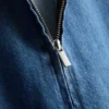 Pamut denim mini egyenes szabású ruha