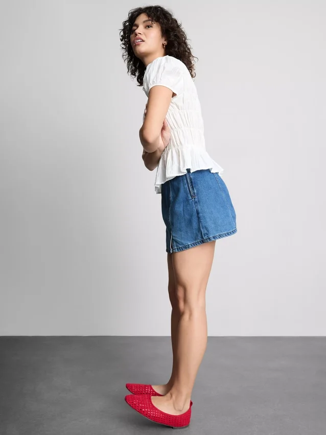 Pamut denim mini szoknya