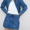 Pamut denim miniszoknya