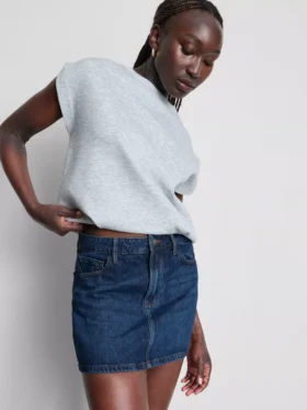 Pamut denim miniszoknya