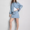 Pamut denim miniszoknya