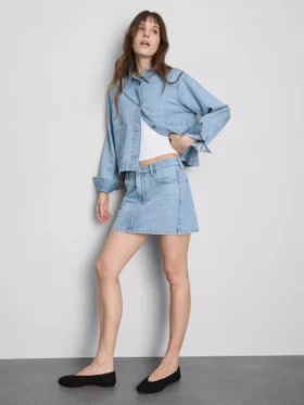 Pamut denim miniszoknya