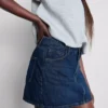 Pamut denim miniszoknya