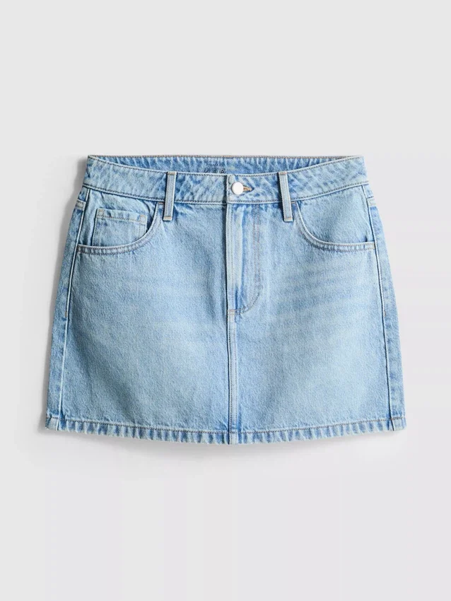 Pamut denim miniszoknya