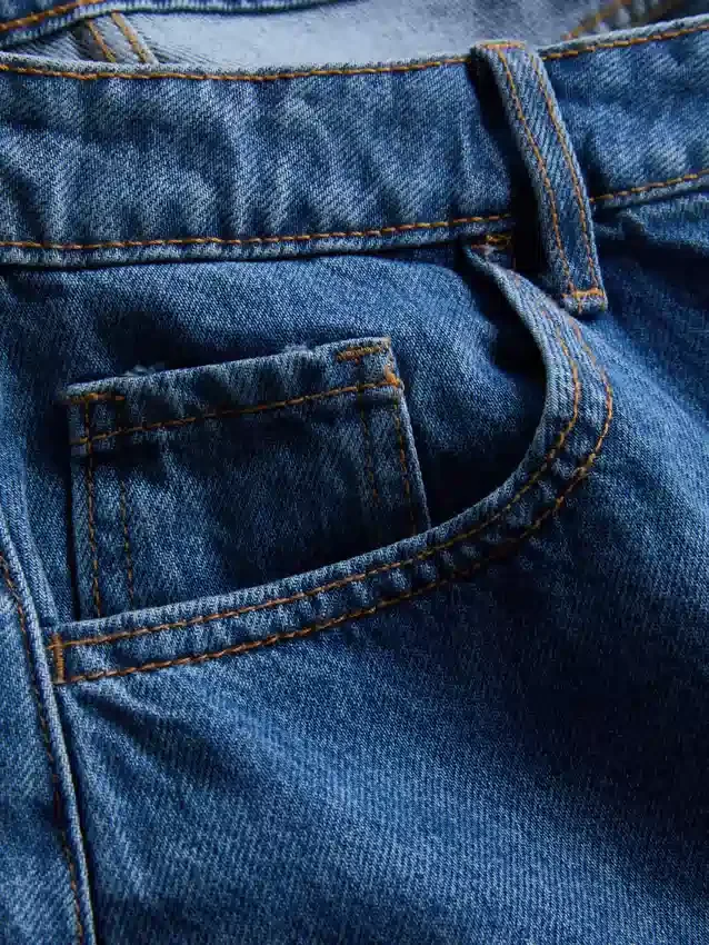 Pamut denim miniszoknya