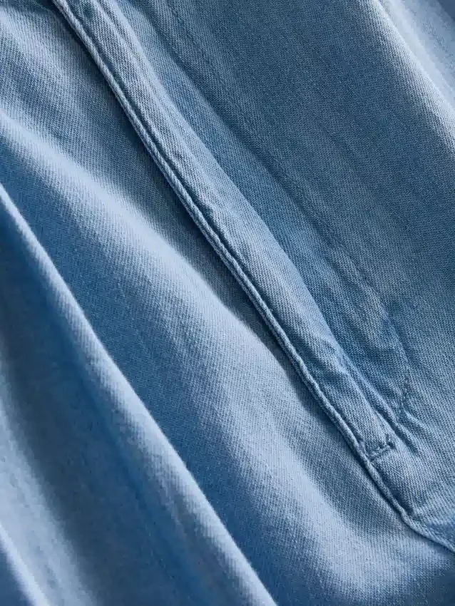 Pamut denim, redős, széles szárú farmer
