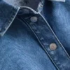 Pamut denim rövid, téglalap alakú ing