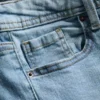 Pamut denim, tágas szárú, közepes derékmagasságú farmer