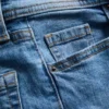 Pamut denim, tágas szárú, közepes derékmagasságú farmer