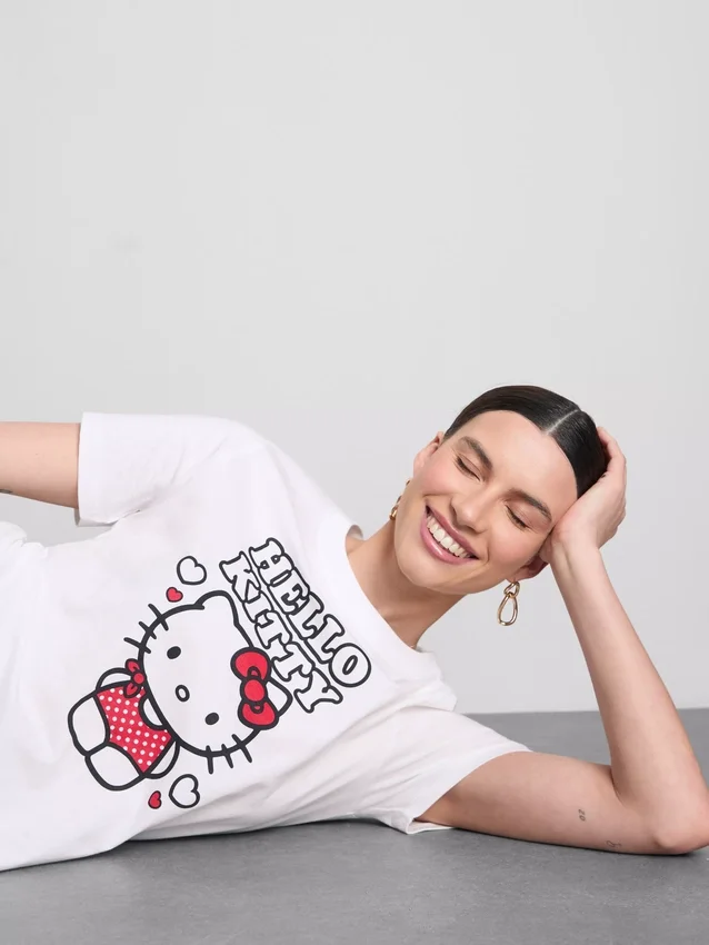 Pamut Hello Kitty grafikás póló