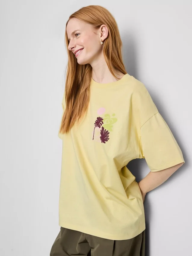 Pamut, oversize, grafikás boyfriend póló