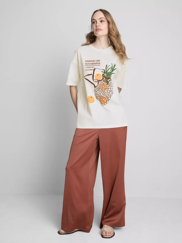 Pamut, oversize, régimódi póló