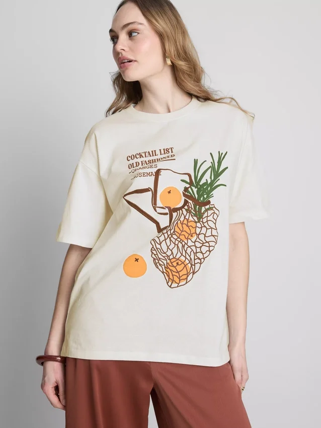 Pamut, oversize, régimódi póló