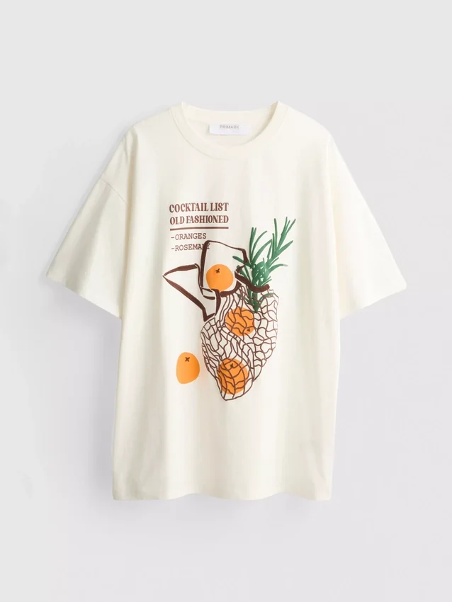 Pamut, oversize, régimódi póló