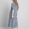 Pamut seersucker midi smock ruha