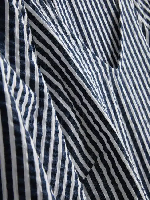 Pamut seersucker midi smock ruha