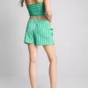 Pamutban gazdag, rövid, csíkos bandeau felső