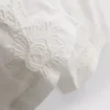 Pamutból készült, hímzett, széles szárú nadrág