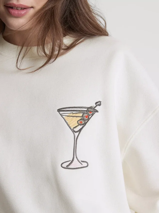 Pamutgazdag, grafikás Martini pulóver
