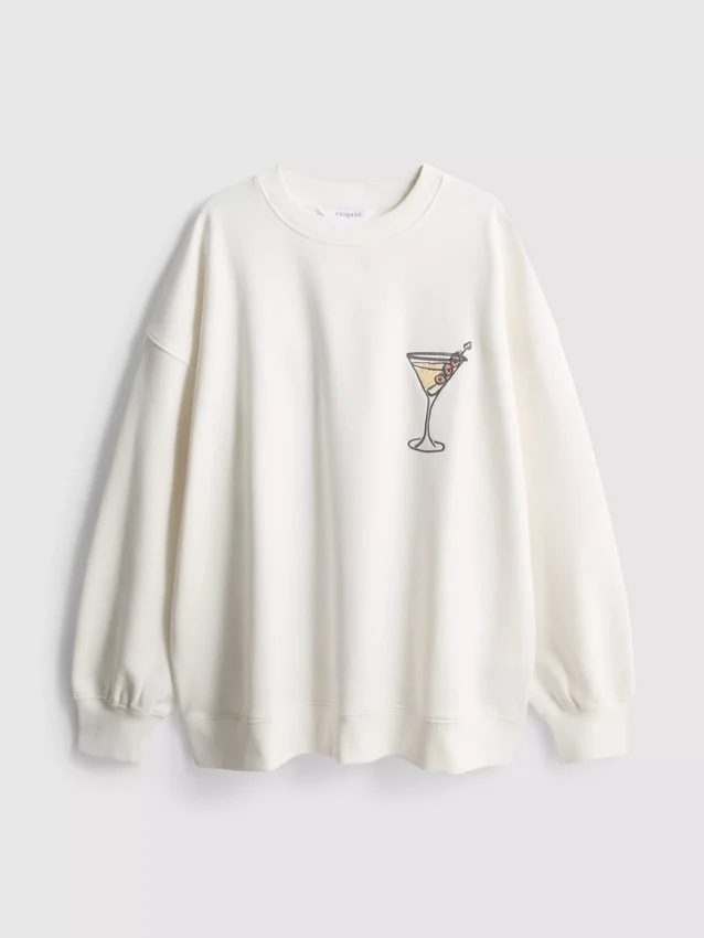 Pamutgazdag, grafikás Martini pulóver