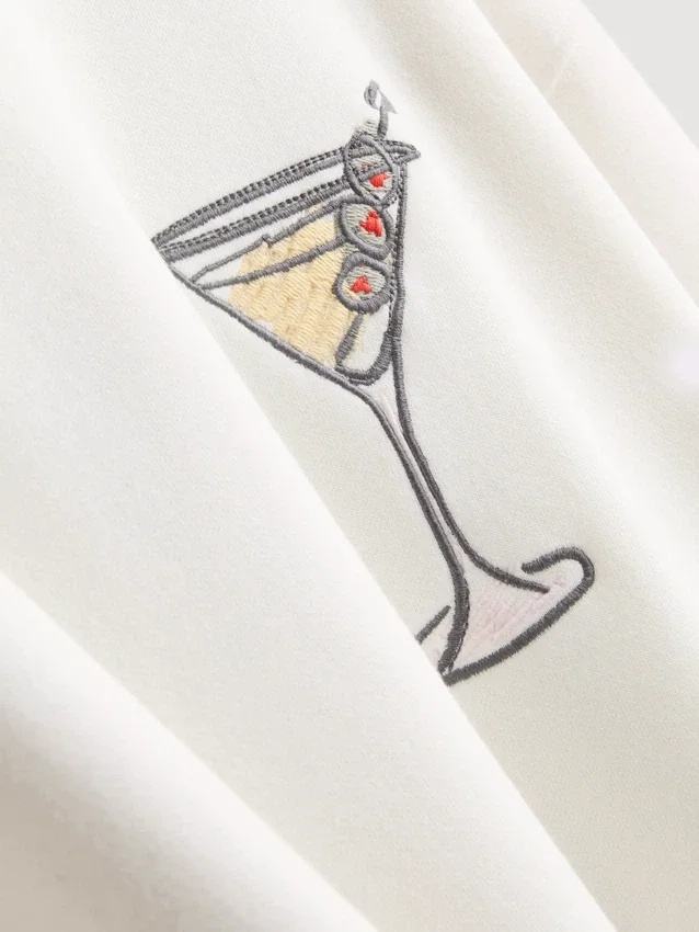 Pamutgazdag, grafikás Martini pulóver