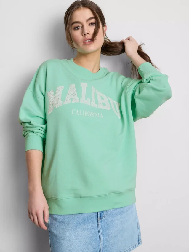 Pamutgazdag, túlméretezett Malibu pulóver