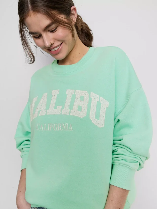 Pamutgazdag, túlméretezett Malibu pulóver