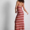 Paula Echevarría horgolt, V-nyakú maxi ruha